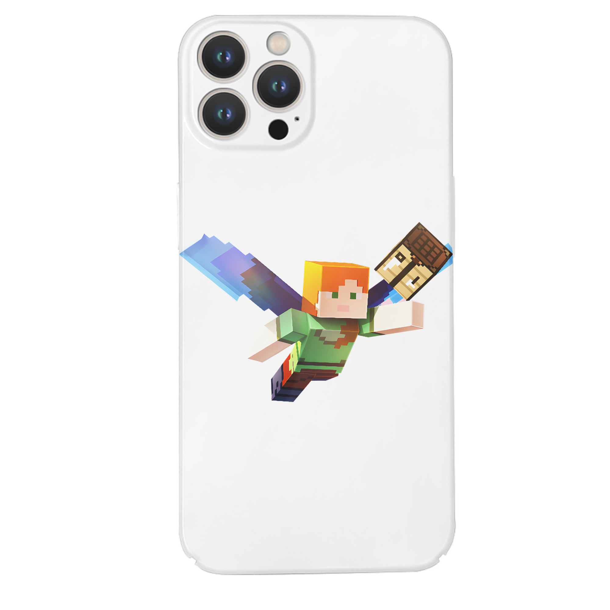 （画像用） マインクラフト ブロックの世界 Minecraft MC Block world 【iPhone 14シリーズ対応】ハードケース